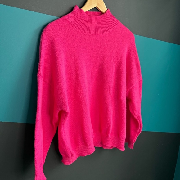 Vibrant Pink Turtleneck Sweater - Picture 2 of 6